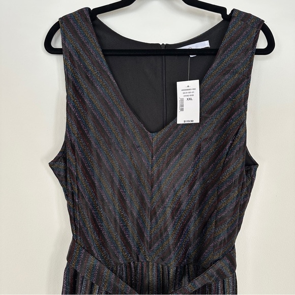 Cleo | Metallic Rainbow Pleated Midi Dress | NWT | XXL - Picture 4 of 9